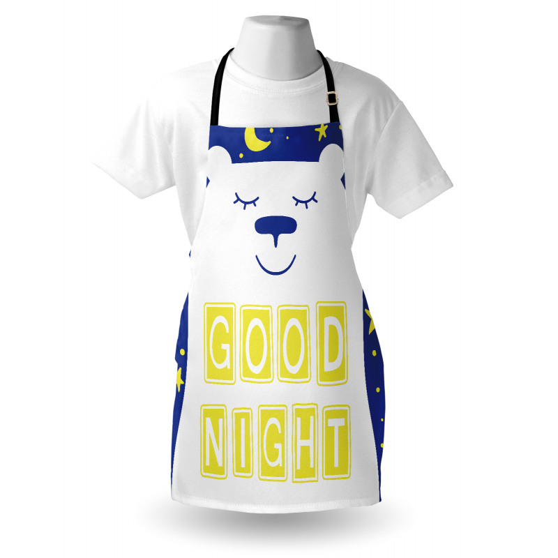 Polar Bear Night Text Apron