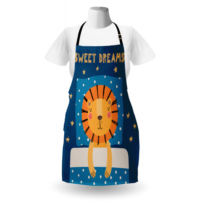 Sleeping Sketched Lion King Apron