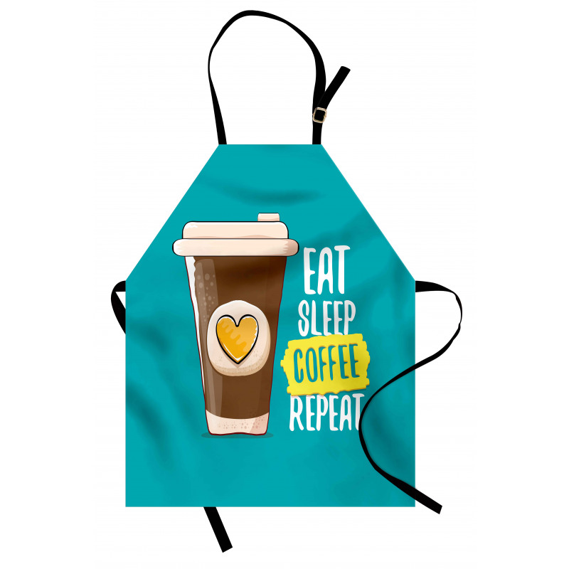 Eat Sleep Coffee Time Repeat Apron