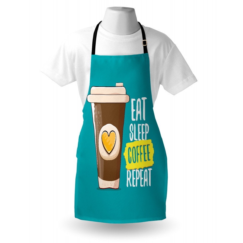 Eat Sleep Coffee Time Repeat Apron