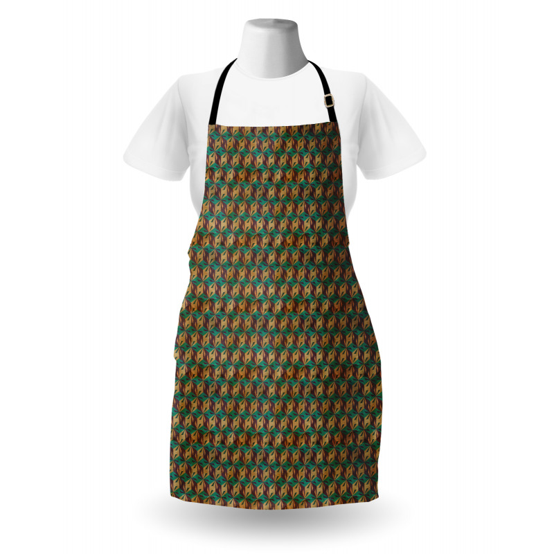 Grungy Retro Rhombus Shape Apron