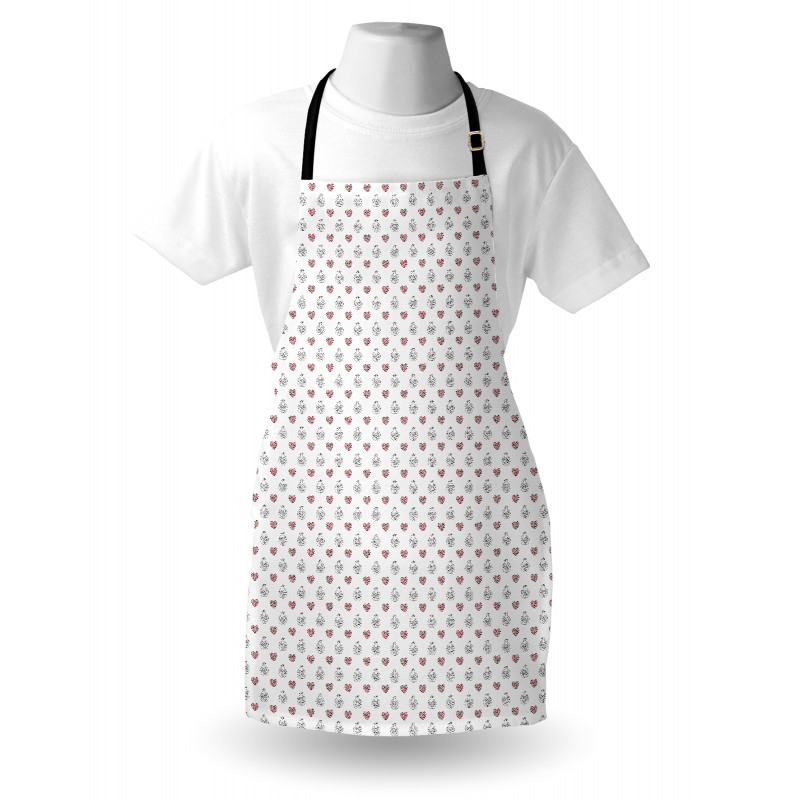 Hearts Built-in Pomegranate Apron