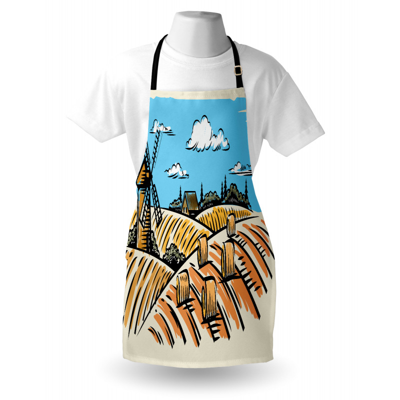 Windmillnd Hay Bales Apron