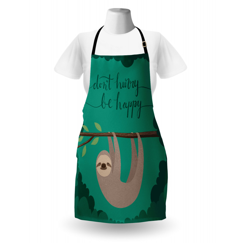 Do Not Hurry Be Happy Text Apron