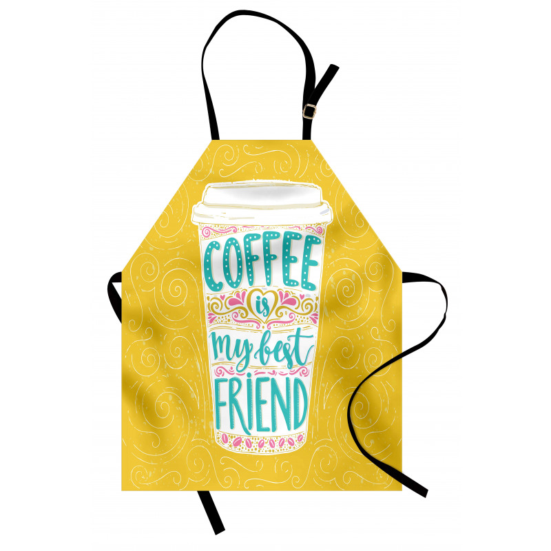 Coffee My Best Friend Text Apron