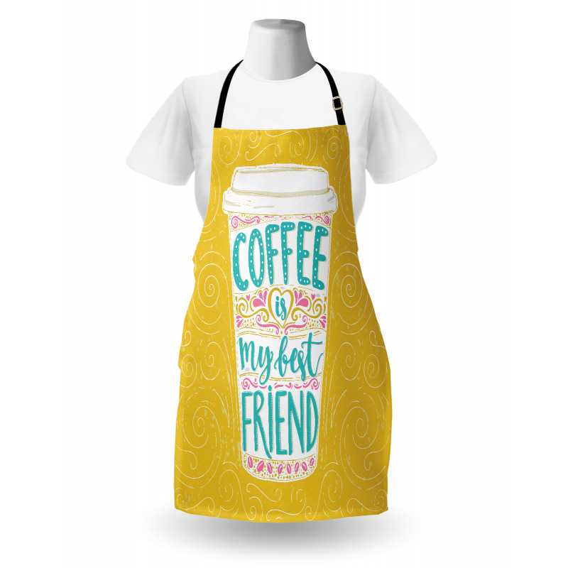 Coffee My Best Friend Text Apron