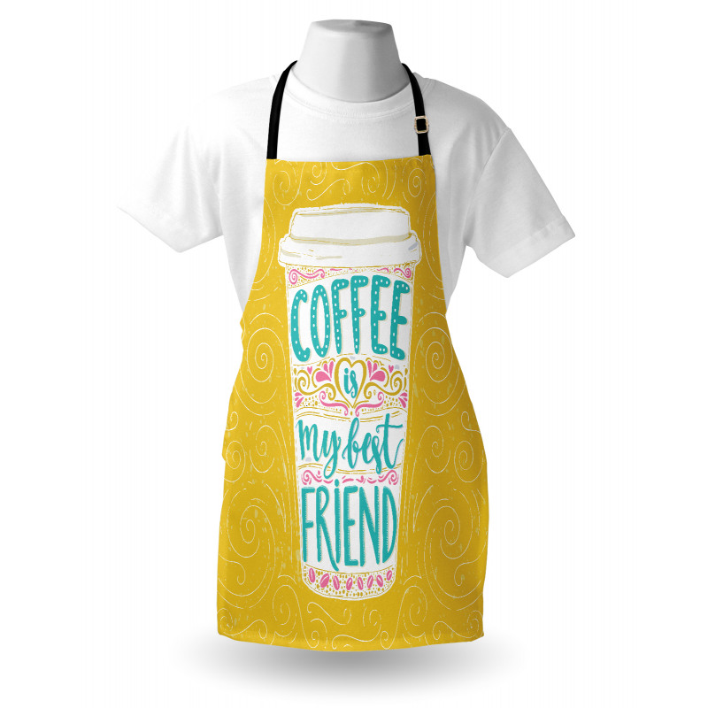 Coffee My Best Friend Text Apron