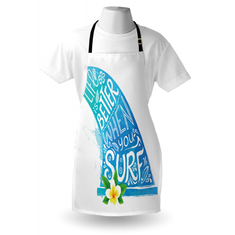 Wave with Bali Flower Apron