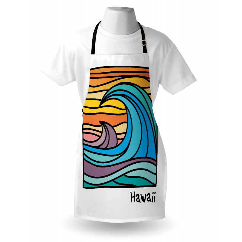 Abstract Ocean Waves Art Apron