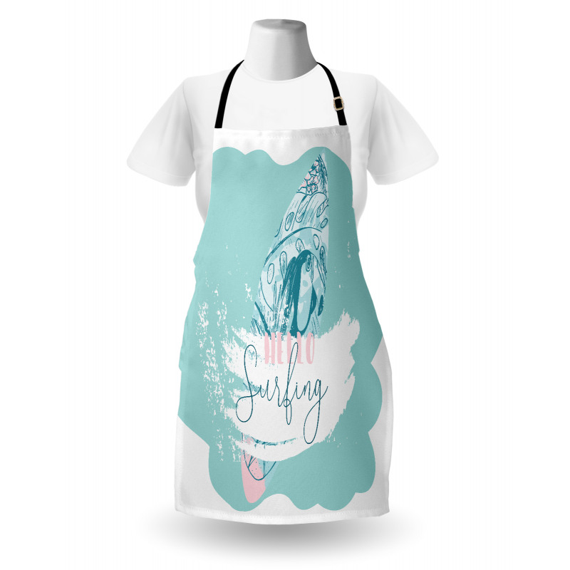 Surfboard with Flowers Apron