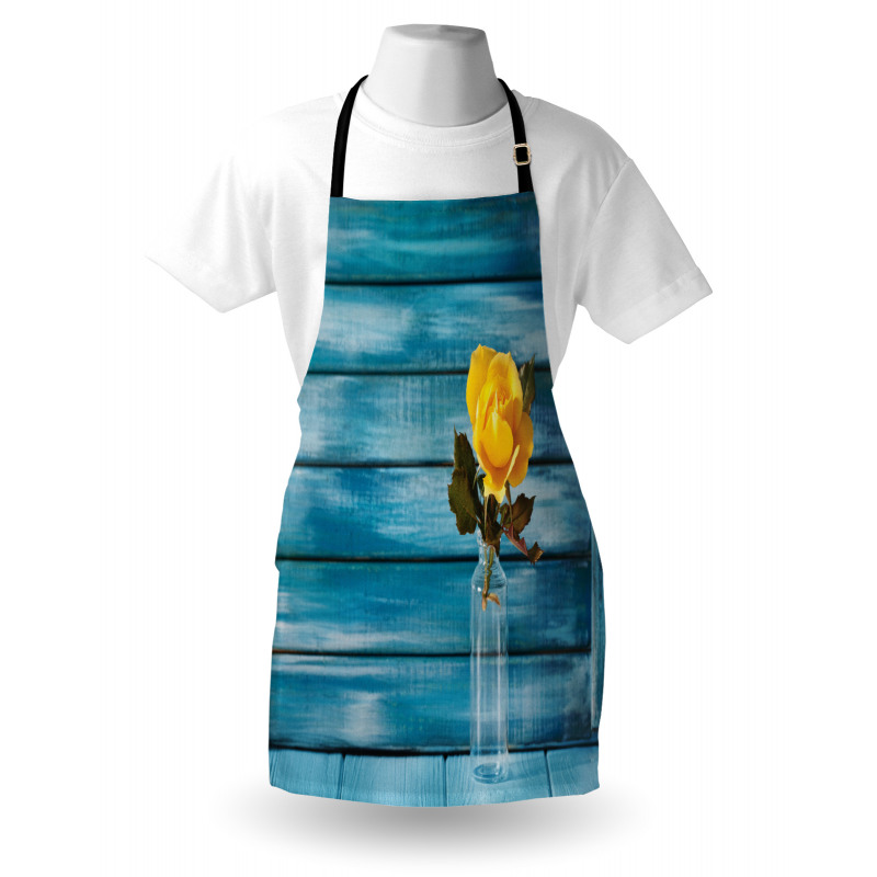 Blooming Yellow Rose in a Jar Apron