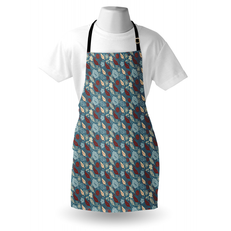 Botanical Flowers Leaves Apron