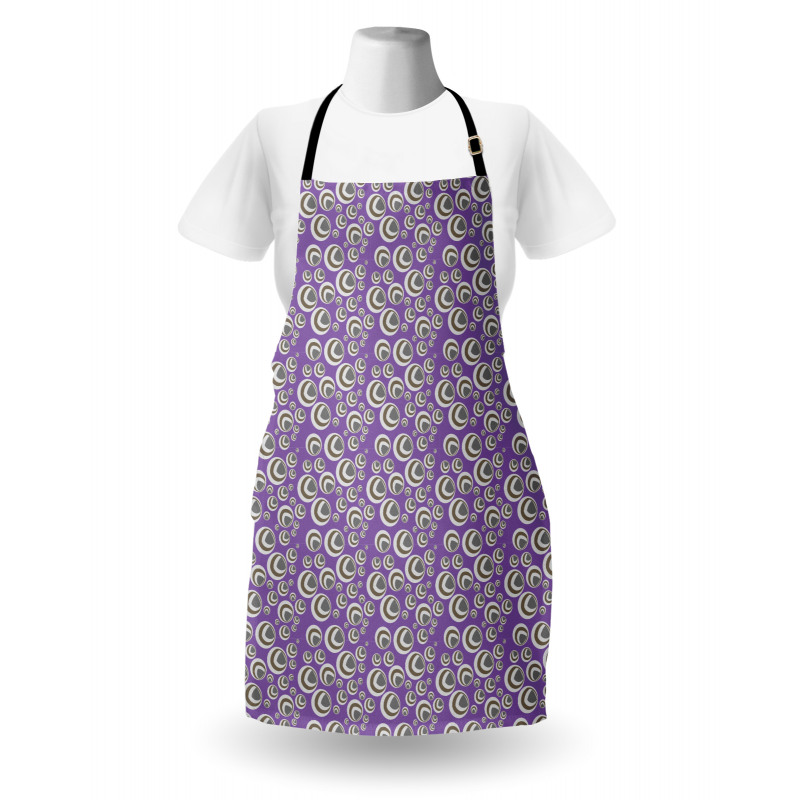 Retro Geometric Circles Apron