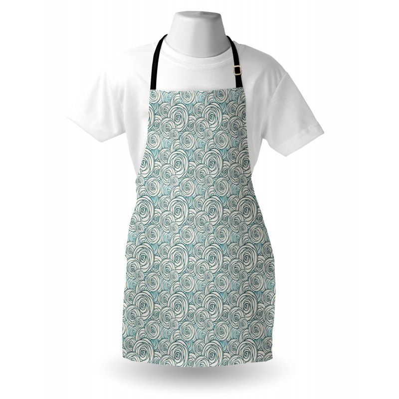 Doodle Outlines of Flowers Apron