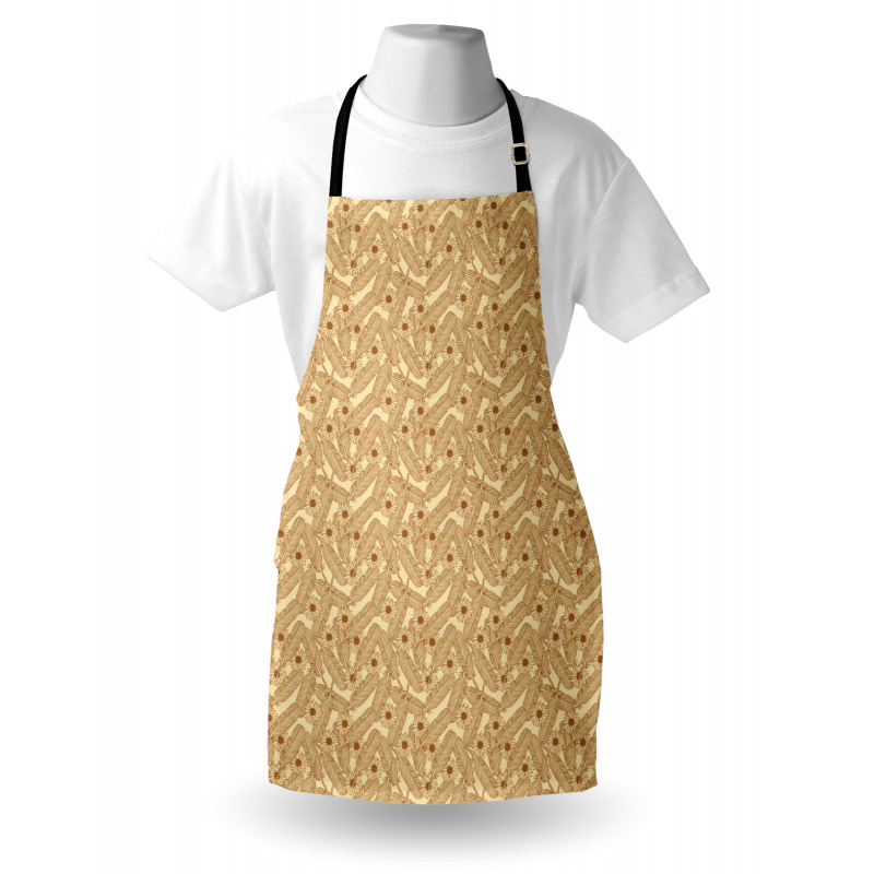 Sketchy Feather and Daisy Apron