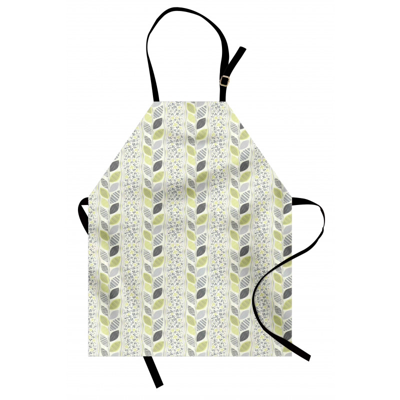 Stripes Sketched Leaves Apron