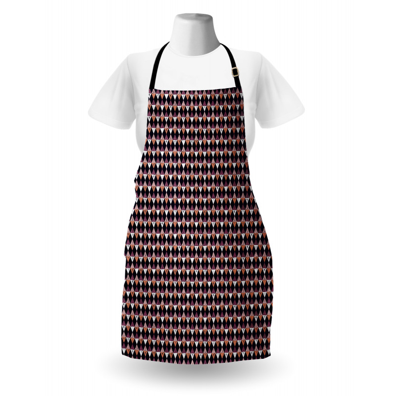 Boho Argyle Scribbled Retro Apron