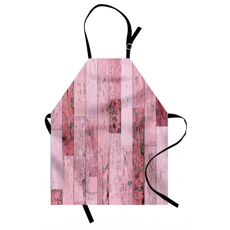 Pink Toned Rustic Planks Apron