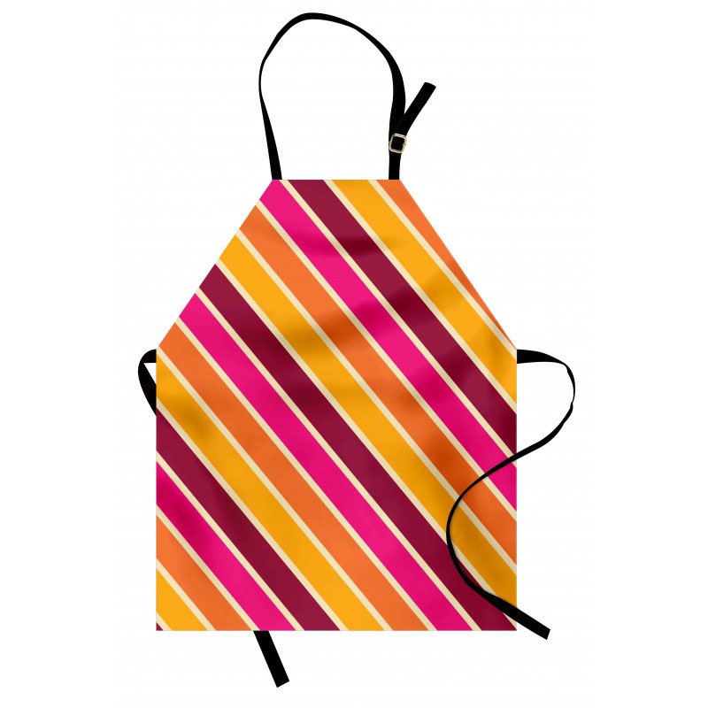 Angled Retro Style Lines Apron