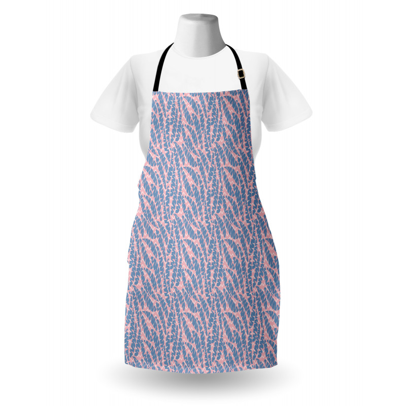 Angled Wavy Lines Background Apron