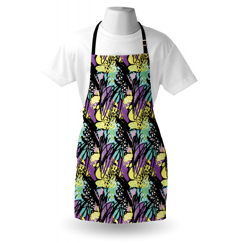 Brush Strokes Modern Art Apron