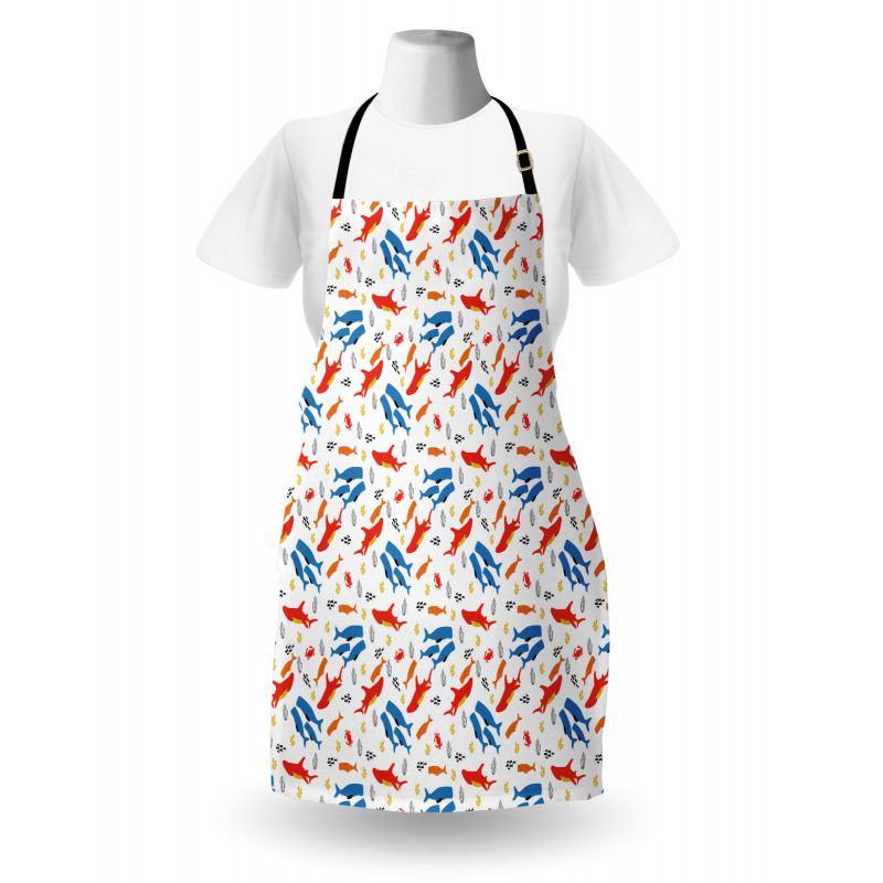 Whale and Hammerhead Shark Apron