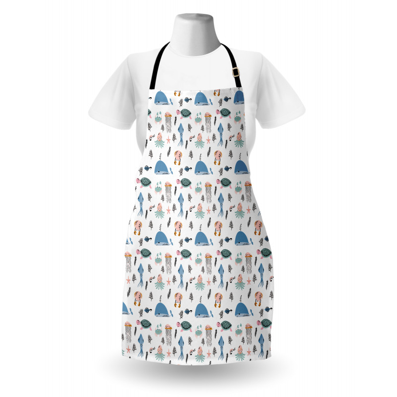 Underwater Sea Life Animal Apron