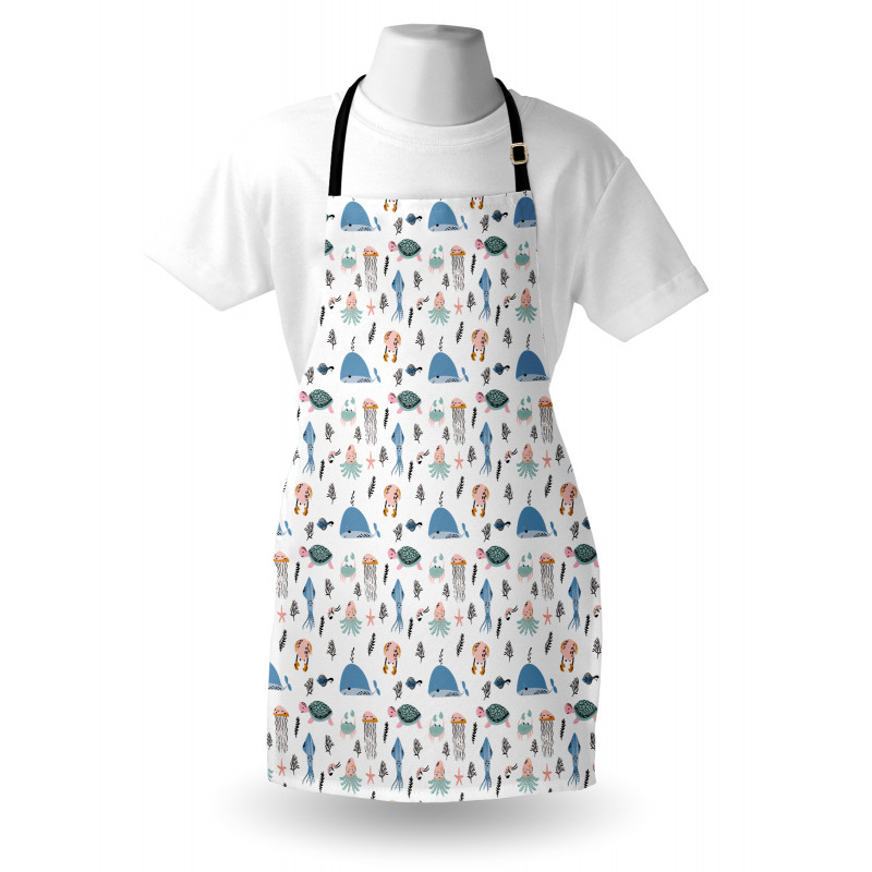 Underwater Sea Life Animal Apron