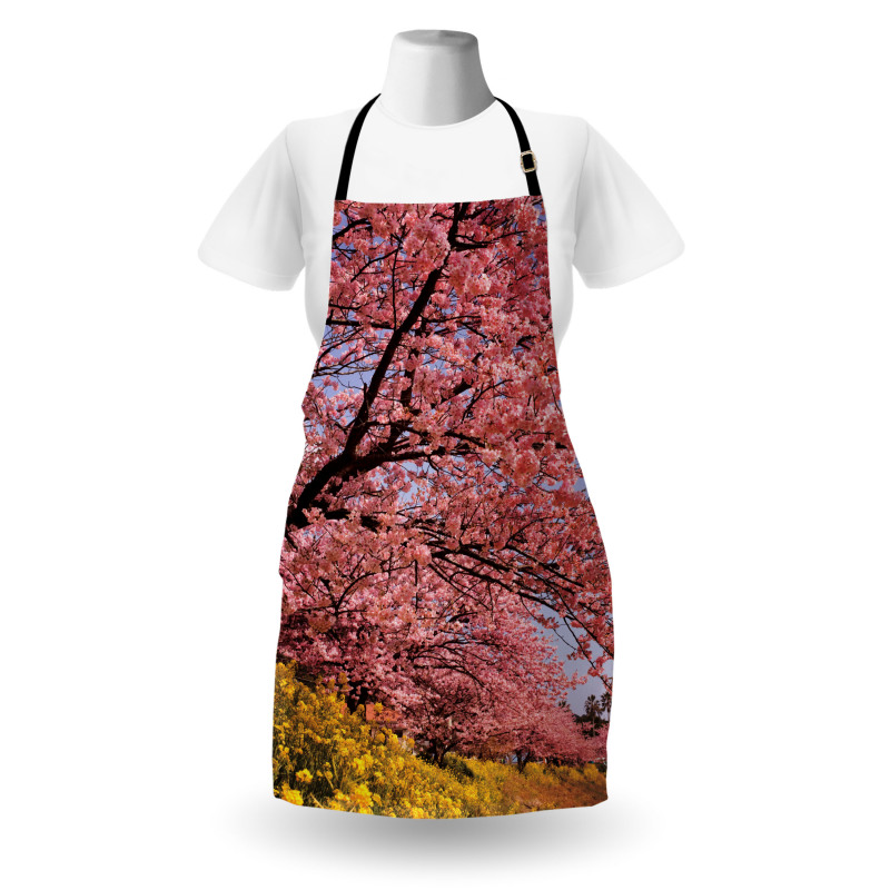 Spring Sakura Japanese Apron