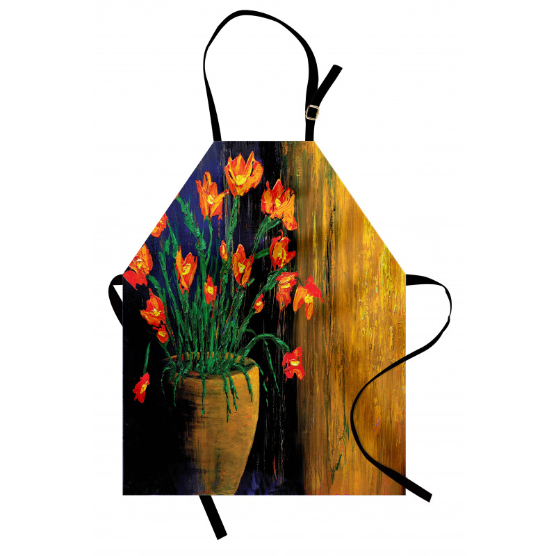 Botanical Vase Illustration Apron