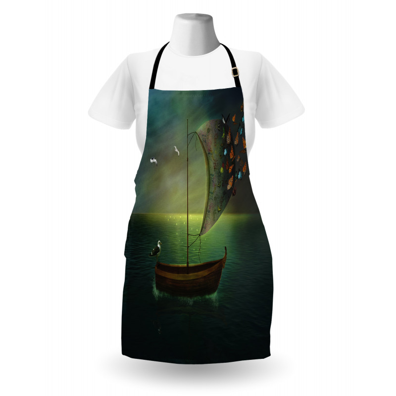 Boat Sailing in a Calm Sea Apron