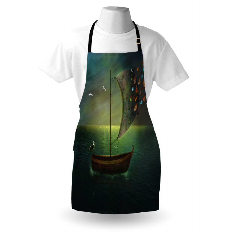 Boat Sailing in a Calm Sea Apron