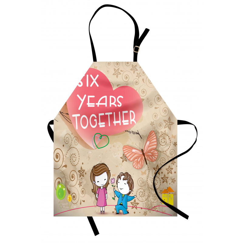 6 Years Together Words Apron