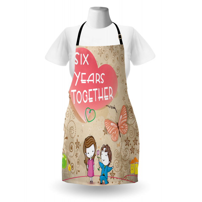 6 Years Together Words Apron