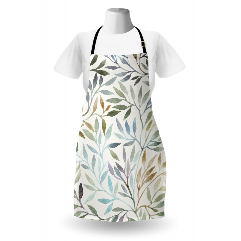 Watercolor Floral Pattern Apron