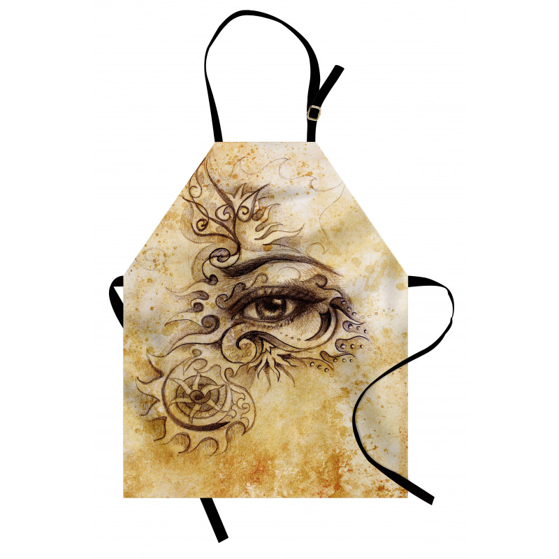 Traditional Hand Drawn Eye Apron