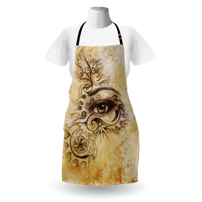 Traditional Hand Drawn Eye Apron