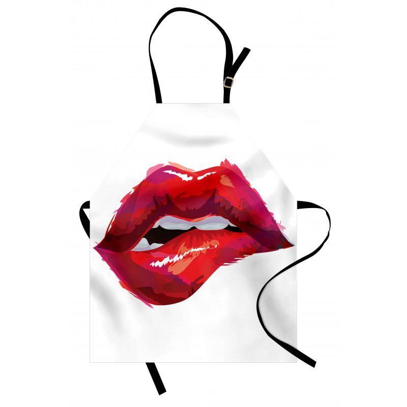 Woman Biting Lips Apron