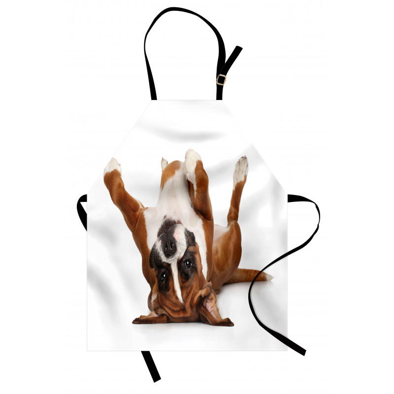 Funny Playful Puppy Image Apron