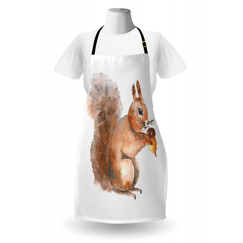 Watercolor Rodent Animal Apron