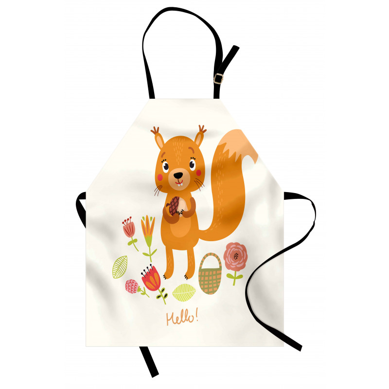 Funny Animal Saying Hello Apron