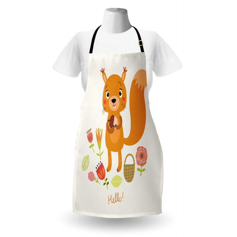 Funny Animal Saying Hello Apron