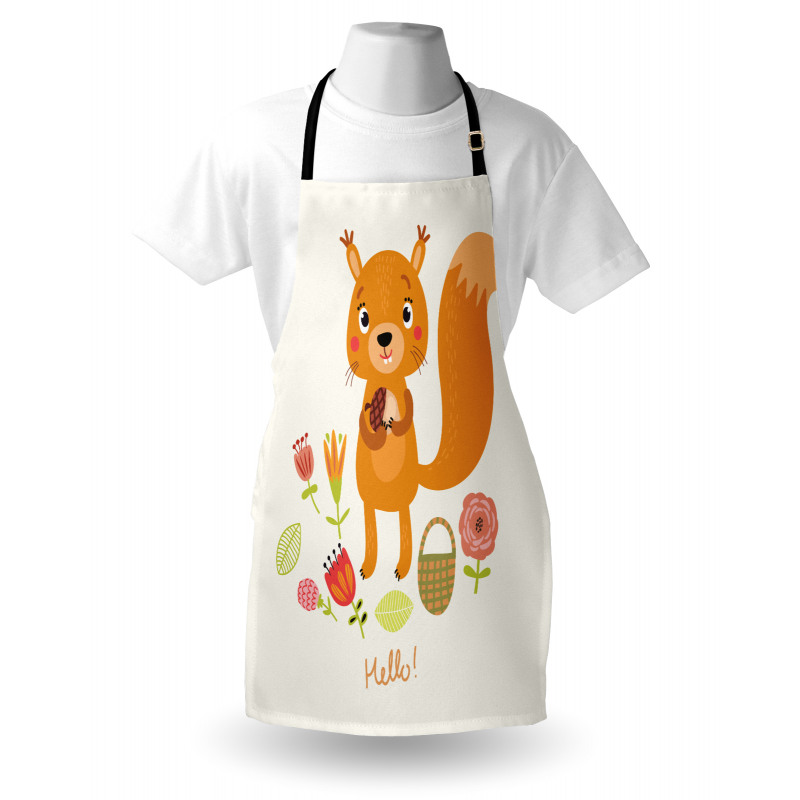 Funny Animal Saying Hello Apron