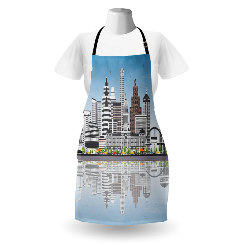 Digital Art Water Reflection Apron