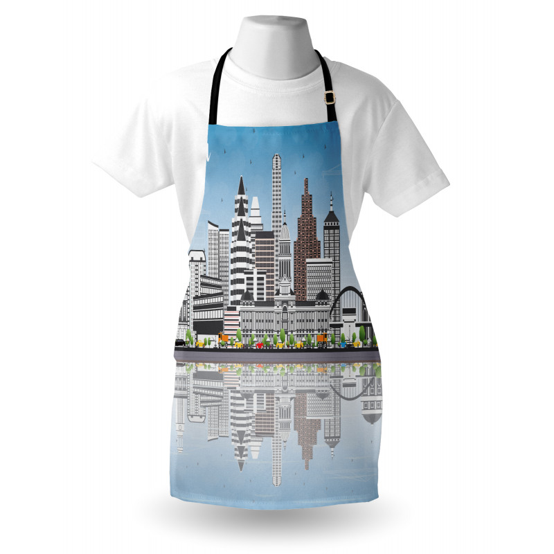 Digital Art Water Reflection Apron