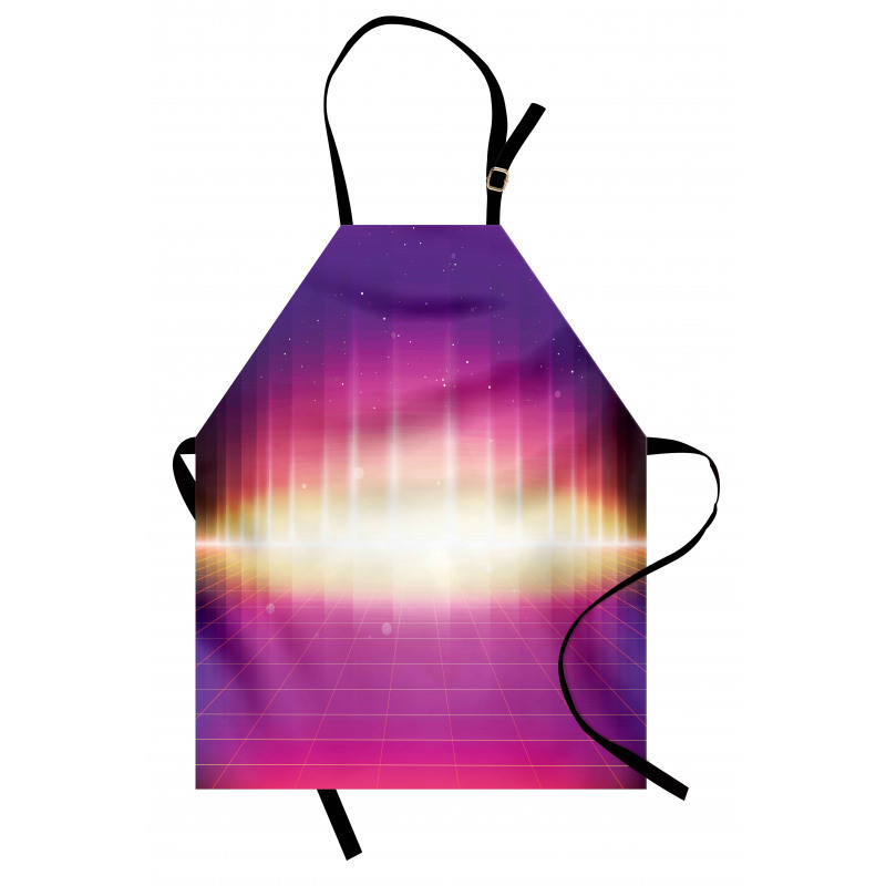 80s Retro Sci-Fi Background Apron