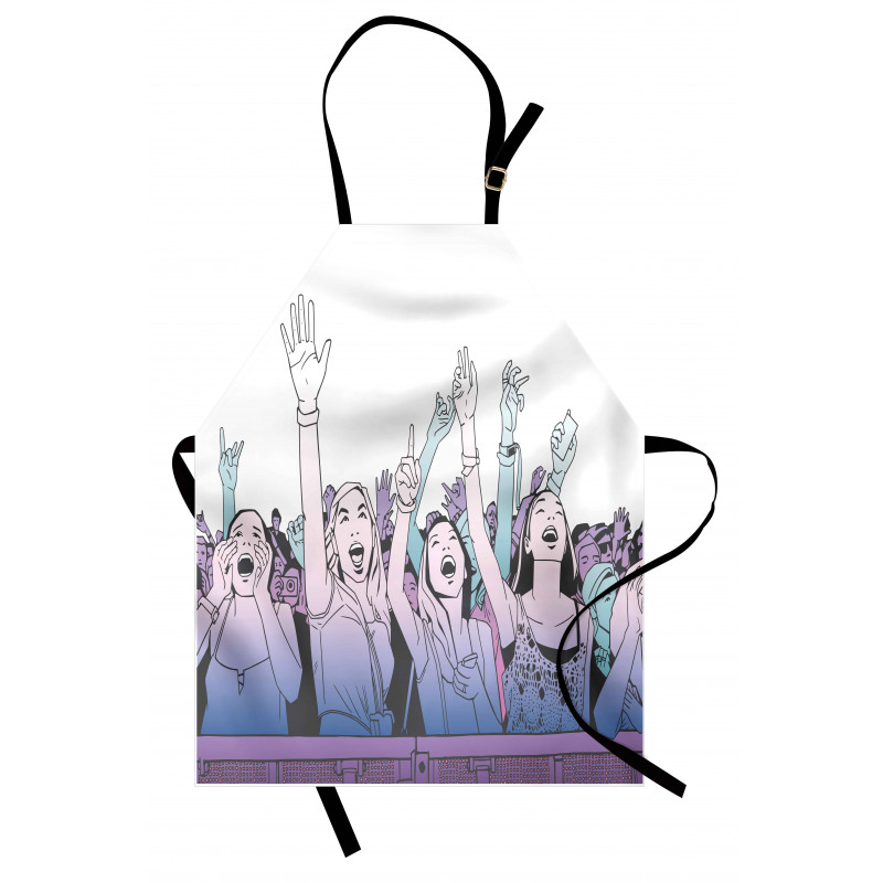Girl in Front Row Cheering Apron