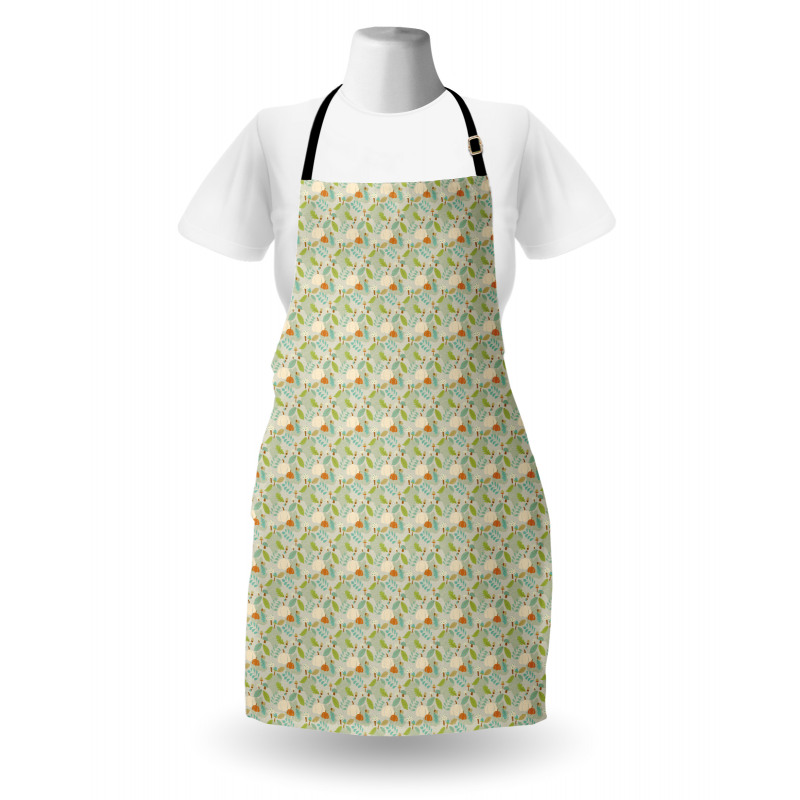 Autumn Dotted Mushrooms Apron