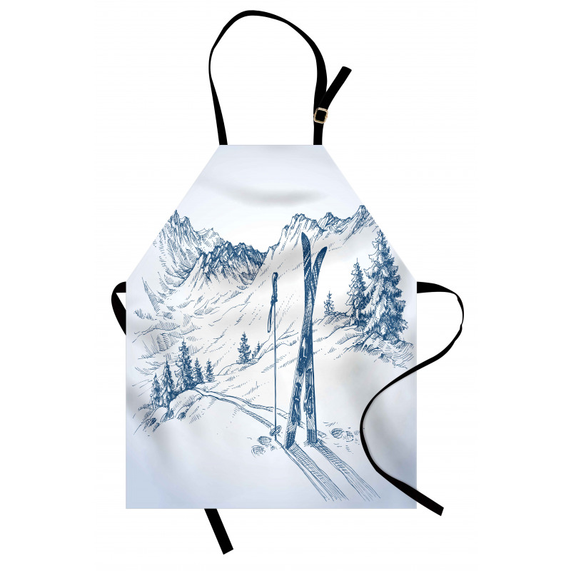 Landscape of Snowy Mountains Apron