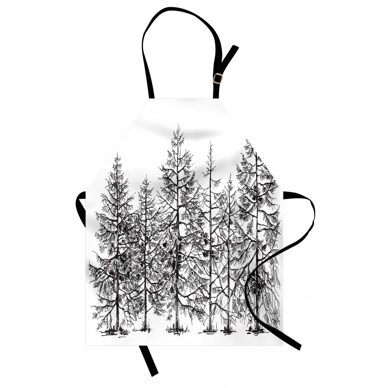 Seasonal Pine Tree Landscape Apron